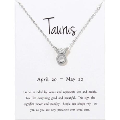 New 12 Constellations Necklace Pendant Aries Taurus Gemini Cancer Leo Virgo Libra Scorpio Sagittarius Capricorn Aquarius Jewelry