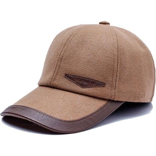 Autumn Female Winter Warm Baseball Cap Fashion Hats For Men Grey Blue Black Brown Hat Women Adjustable Caps