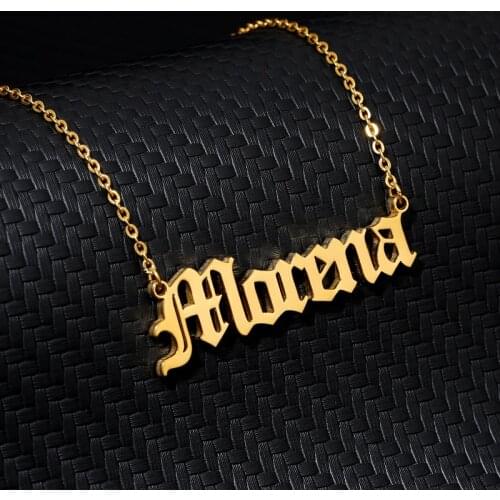 Custom Old English Name Necklace,Personalized Name Necklace,Custom Jewelry For Women,Men Jewelry,collares de moda 2019 BFF