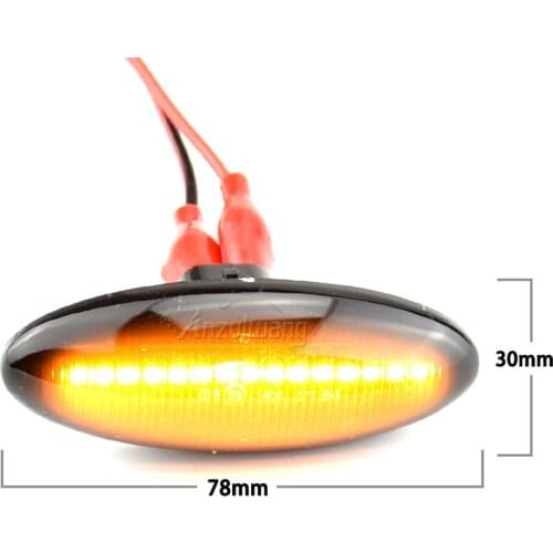 A Pair LED Car Dynamic Side Marker Signal Lamp Turn Signal Light Blinker Light For Toyota Yaris COROLLA Auris Mk1 E15 RAV4 Mk3