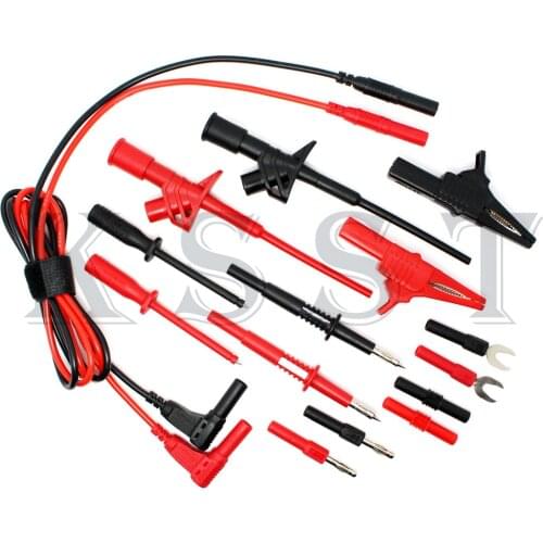DMM320 Multimeter industry test tool kids sets.Piercing Clip test line alligator clip Tip probe test probe sets