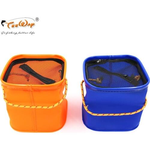 Foldable EVA Water Bucket with Rope Belt Outdoor Fishing Tackle Box Camping Fold S Fishing Bag Case