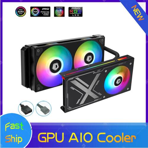 GPU AIO Cooler Universal For RTX20/GTX7,9,10,16/RTX5700,RX580.RX590/VEGA56/64 Graphics Card All In One Radiator 5V ARGB SYNC