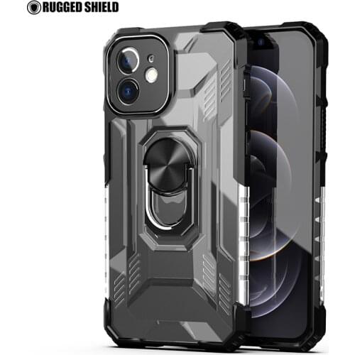 Hard PC + Soft TPU Magnetic Ring Case for Iphone 12 Pro Max 11 13 Best Protection Kickstand Back Cover Fundas Coque Capa