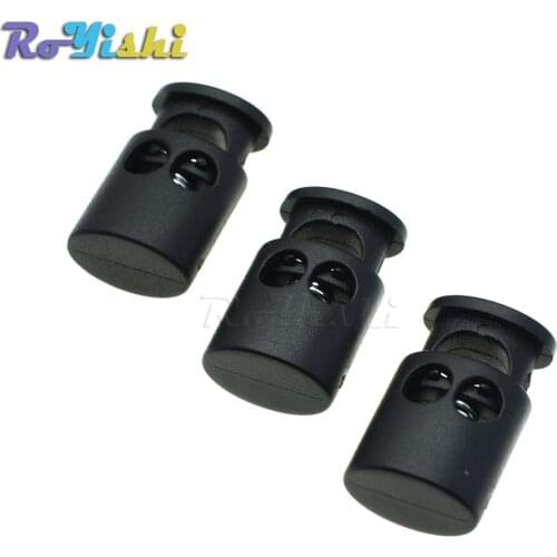 100pcs/pack Cord Lock Stopper Cylinder Barrel Plastic Toggle Clip For Garment Accessories