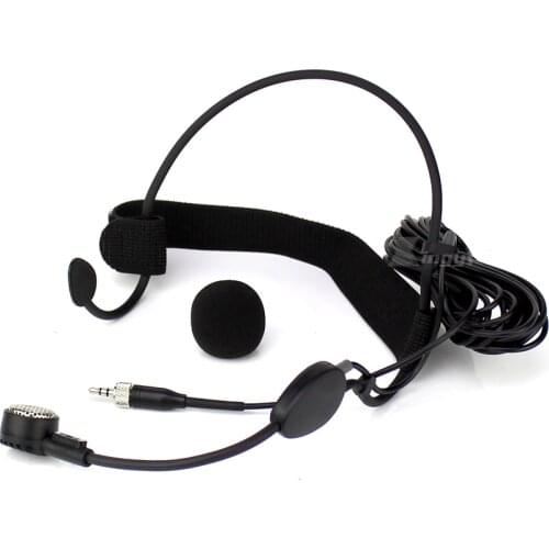 3.5mm Jack Stereo Screw Lock Headset Microphone Dynamic Mic For WH20TQG Wireless Bodypack Transmitter EW 100 352 172 512 322 112