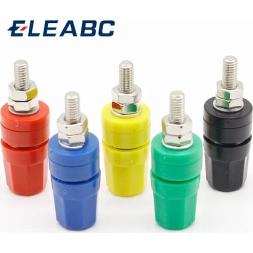 5pcs M4X36 pure copper terminal 4mm banana Jack Socket 20A binding post Banana plug connector