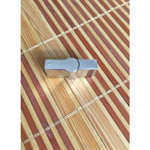 50pcs Hole Size 10mm x 5mm Antique Silver Tone Square shape Magnetic Clasps for making Leather Bracelet jewelry findings