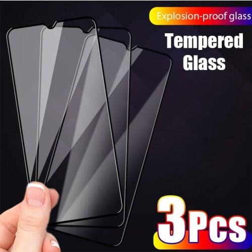 9D Black Screen Protector for Xiaomi Mi 10 Lite Mi 9 A3 A2 A1 3 Piece Full Cover Tempered Glass for Xiaomi Mi 10T Pro 10 T 9T