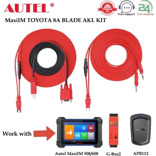 Autel MaxiIM TOYOTA 8A BLADE AKL KIT, Autel Toyota 8A Non-Smart Key All Keys Lost Adapter Work with APB112 and G-Box2