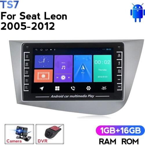 Double Din car Radio with Frame for Seat Leon 2005-2012 Head Unit Multimedia Android Navigation System IPS screen