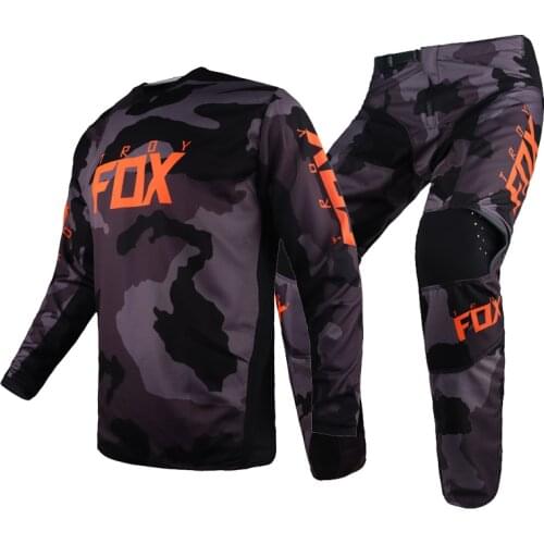 Free shipping 2021 MX Dirt Bike Racing 180 Oktiv Trev Gear Set Mountain Bicycle Offroad Jersey Pants Motorcycle Kits