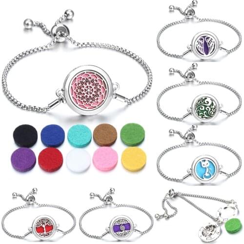 Aromatherapy Bracelet Diffuser Jewelry Adjustable Chain Aroma armband Perfume Locket Bracelet Diffuser Bracelet For Women