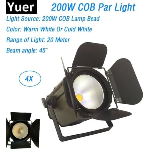 COB LED Par Lights 200W Warm White / Cold White Par LED Can Beam Wash DJ Disco DMX512 Stage Lighting Effect Home Party Equipment
