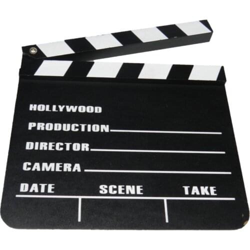 Wooden Clapperboard with Cinema Small Size Writable and Erasable Easy to Use