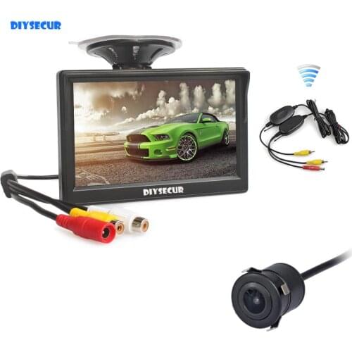 DIYSECUR Wireless 5" TFT LCD Display Car Monitor Waterproof 18.5mm HD Rear View Car Camera CMOS 7070 Car Accessories