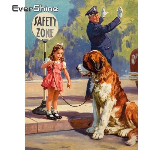 EverShine 5D Diamond Painting Full Drill Square Dog Cross Stitch Diamond Mosaic Sale Bead Embroidery Handicraft Home Decor