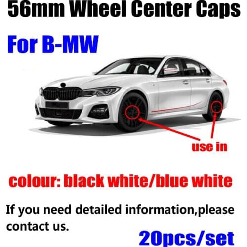 20pcs 56mm For BMW 3 7 5 Series G30 G31 G38 G11 G12 G20 G28 F48 F49 G01 F21 F22 Logo Wheel Center Caps Wheel Hub Rim Cover Badge
