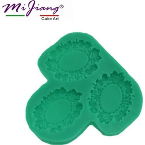Mijiang Brand Flower Lace Decor Silicone Mold Cake Decorating Baking Tools Soap Sugar Paste Cupcake Fondant Mold Bakeware S231