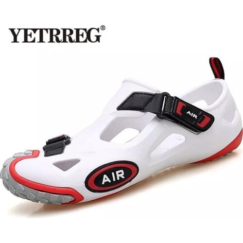 Fashion Men Beach Sandals Outdoor Non-slip Water Shoes Summer Unisex Sandals Soft Light Hiking Sandals Mens Slippers Sneakers