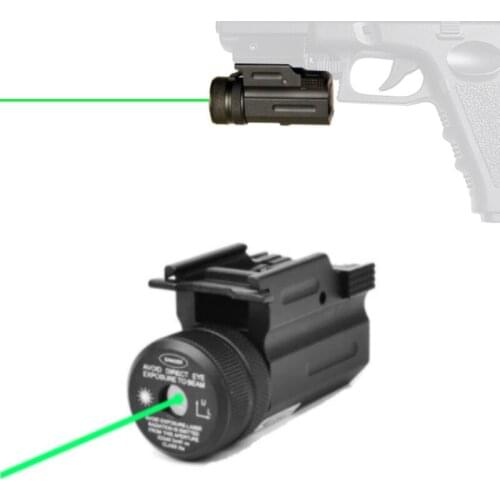 Powerful Tactical Mini Red Dot Green Laser Sight Collimator 20mm Rail Mount for Pistol and Airsoft Rifle Glock 17 19 22