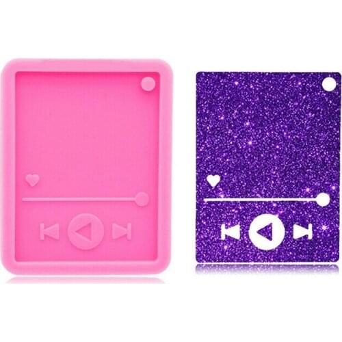 MP3 Music Player Epoxy Resin Mold Keychain Jewelry Pendant Silicone Mold Wedding Party Decorative Ornament Making Mould Tool