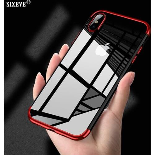 SIXEVE Soft Clear Silicone Case For iPhone XR XS MAX X 10 8 7 6 s 6s Plus 6Plus 6sPlus 7Plus 8Plus Cell Phone Back Cover Casing