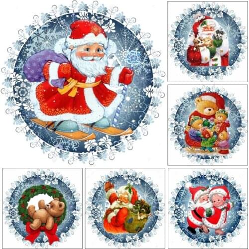 New Arrival Christmas Diamond Embroidery Cartoon Santa Claus Snowman Mosaic for Kids 5D Full Drill Diamond Painting Decor Gift