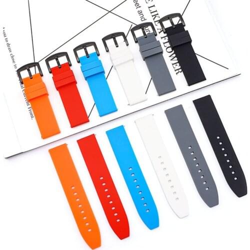16mm 18mm 20mm 22mm 24mm 26mm Silicone Wrist Strap Universal Quick Release Sport Band Bracelet for Samsung Galaxy Watch Active 2