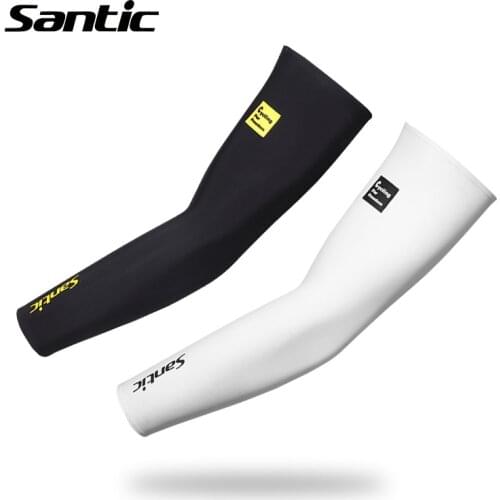Santic UV Protective Arm Sleeve Cycling Arm Warmers Outdoor Sport Basketball Baseball Arm Sleeves Outfit Manguito De Ciclismo