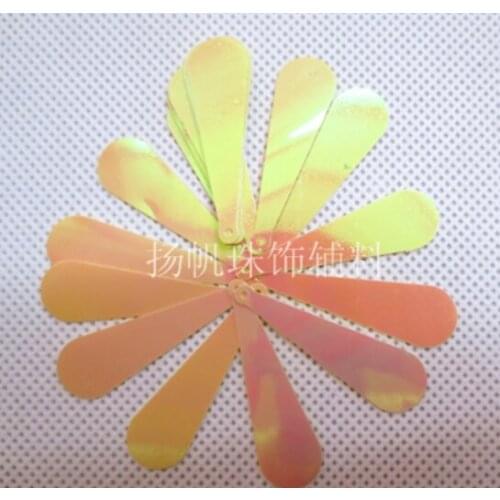 Sewing supplies 10X34mm Water Drop Suspension Garment Wedding Garment, Shoes, Hats, sequins PVC Pearl Sheet Color Flake