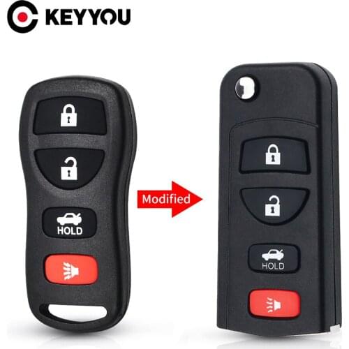 KEYYOU For Nissan INFINITI G35 I35 350Z Sentra Altima Maxima Xterra Frontier TITAN Replacement Remote Car Key Shell Fob