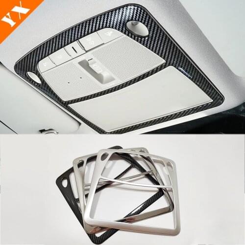 Carbon/Chrome for Nissan X-Trail t32 Rogue Murano Sentra Pathfinder Front Rear Reading Lampshade Light frame panel Cover Trim