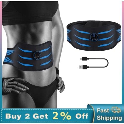 Upgraded EMS Abdominal Muscle Belt Liposuction Machine Abdomen Massage Stimulator Body Slimming Abs Trainer Weight Lose Fat Burn