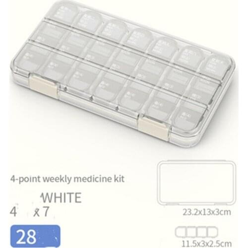 1pc 7 Days A Week 21 Grid Kit Portable Travel Kit Classification Box Plastic Compartment Medicine Box Health Box