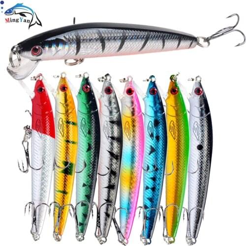 1pcs Minnow Fishing Lure Hard Artificial Bait 3D Eyes 9.5cm 8.5g Wobblers Crankbait Topwater Plastic Baits Fish Pesca