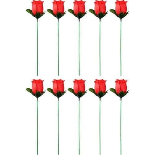 10PCS Fire Magic Trick Rose Magic Flame Appearing Flower Magician Props for Girlfriend/Wedding Shows or Valentines Day