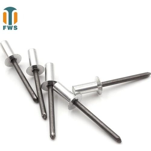 100PCS M4*(6-23) mm Aluminum steel countersunk head closed type Mandrel Blind Rivet Nail Pop Rivets for Furniture Car Aircraft