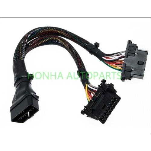 OBD2 one point two conversion interface one drag two extension cable car trip computer connection plug