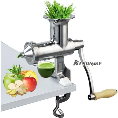 2018 New Model manual Hand Crank High Juice Yield stainless steel Leafy Vegetables Squeezer Juicer WheatGrass Juicer