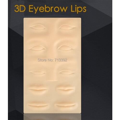 3D *10pcs Silicone Practice Skin Eyebrows Lips Training Skin Permanent Makeup Accessories