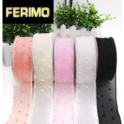 5Yards 40mm Organza Satin Ribbons for Wedding Christmas Party Decorations DIY Bow Craft Ribbons Card Gifts Wrapping Supplies