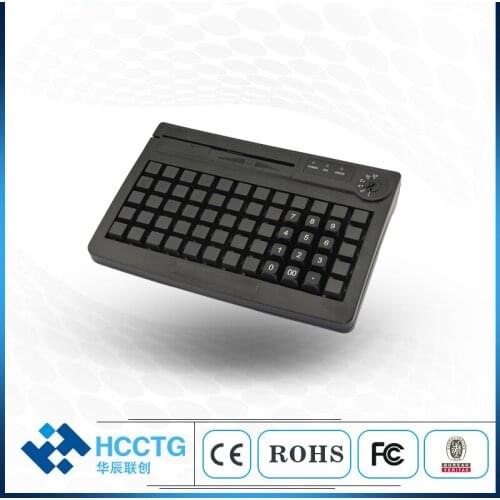 60 Keys Dual Interface MSR Membrane Programmable POS Keyboard KB60M