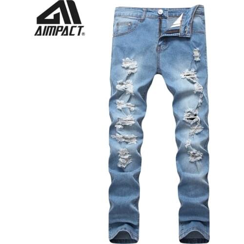 Мужские модные джинсы AIMPACT China At AliExpress