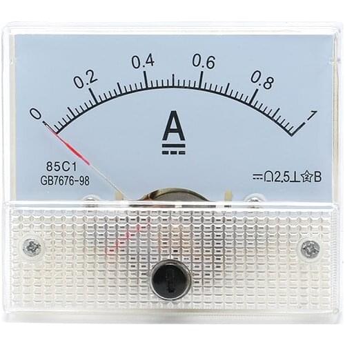 DC Analog Current Meter Panel 1A 2A 3A 5A 10A 20A 30A AMP Gauge Current Mechanical Ammeters 85C1
