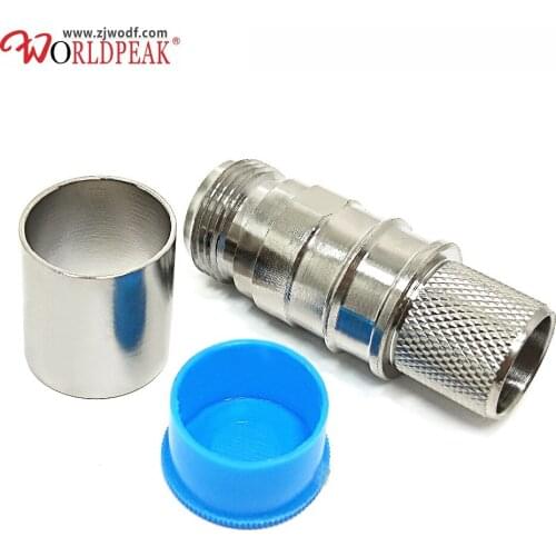 Free shipping 2PCS waterproof n female crimp connector for LMR600 cable