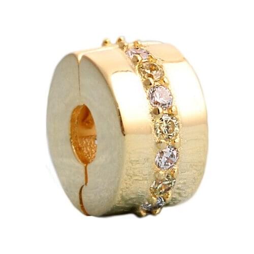 Original 925 Sterling Silver Positioning Buckle Beautiful Bright Road Fixed Clip Fit Original Bracelet Necklace DIY Jewelry