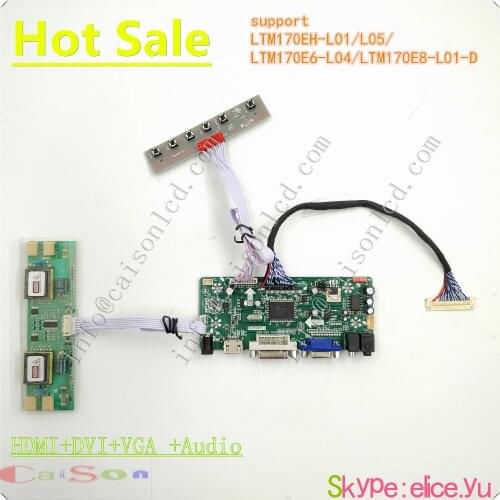 HDMI-DVI-VGA-AUDIO-of LCD main board driver LTM170EH-L01/L05/LTM170E6-L04/LTM170E8-L01-D