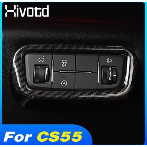 Hivotd Headlight Adjustment Button Cover Switch Frame Moulding Trim Interior Decoration Accessories For Changan CS55 2017-2020