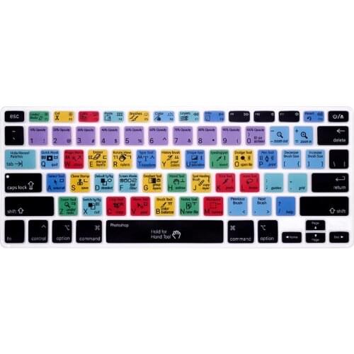 HRH Photoshop PS Korean Hotkey Shortcuts Silicone Keyboard Cover Protector Keypad Skin For Mac Air Pro Retina 13"15"A1502